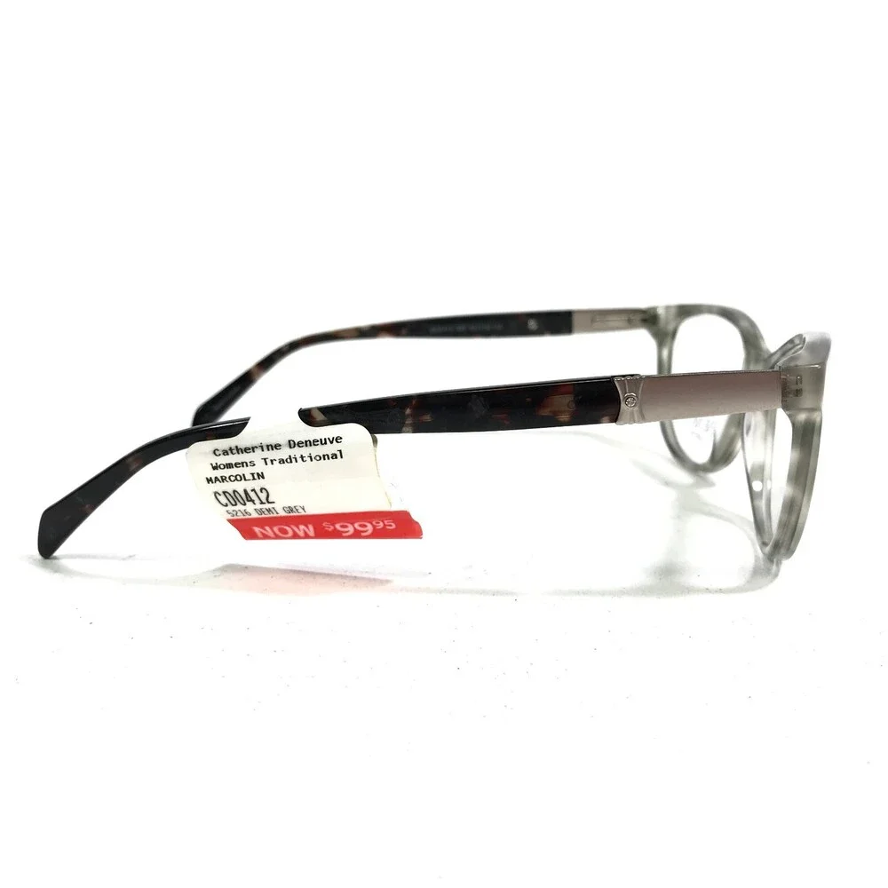 Catherine Deneuve CD0412 020 Eyeglasses Frames Gray Tortoise Cat Eye 52-16-135